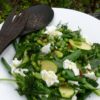 spring green and mozzarella salad