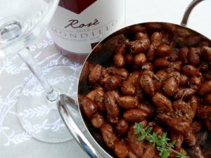 harissa and thyme toasted almonds