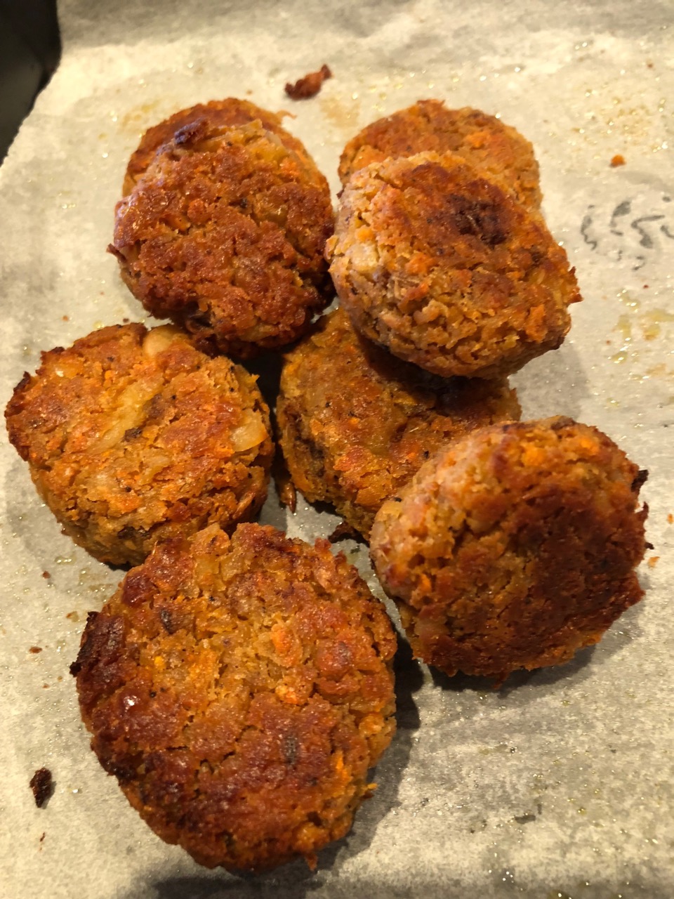 carrot and white bean falafel